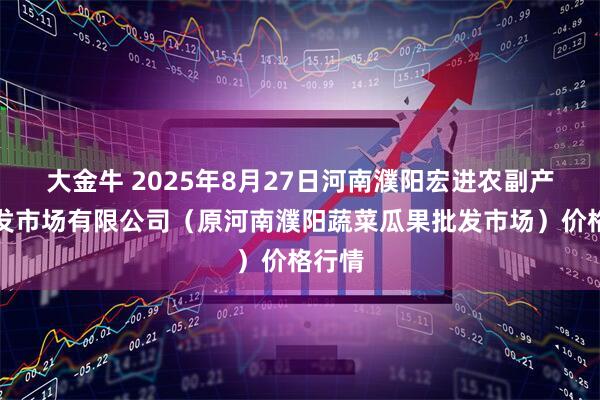 大金牛 2025年8月27日河南濮阳宏进农副产品批发市场有限公司（原河南濮阳蔬菜瓜果批发市场）价格行情