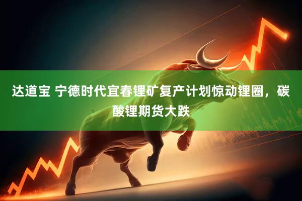 达道宝 宁德时代宜春锂矿复产计划惊动锂圈，碳酸锂期货大跌
