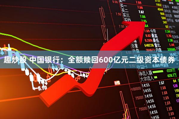 趣炒股 中国银行：全额赎回600亿元二级资本债券