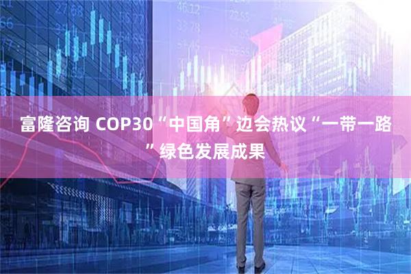 富隆咨询 COP30“中国角”边会热议“一带一路”绿色发展成果